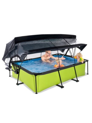 Басейн EXIT з куполом і тентом 220х150х65 см "лайм"